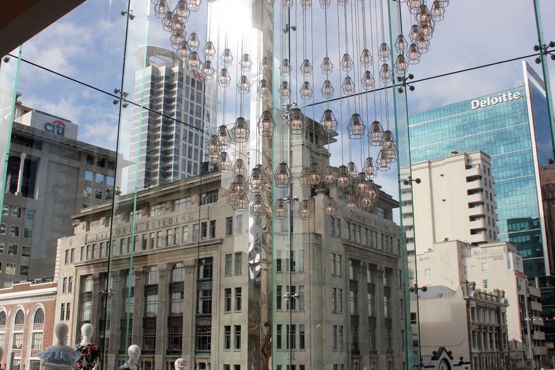 View from H&M to Queen Street and Customs Street in Auckland's city centre. Image: Heart of the City